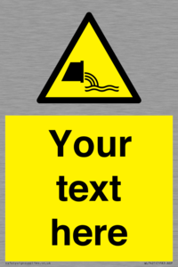 Custom Warning sewage effluent outfall